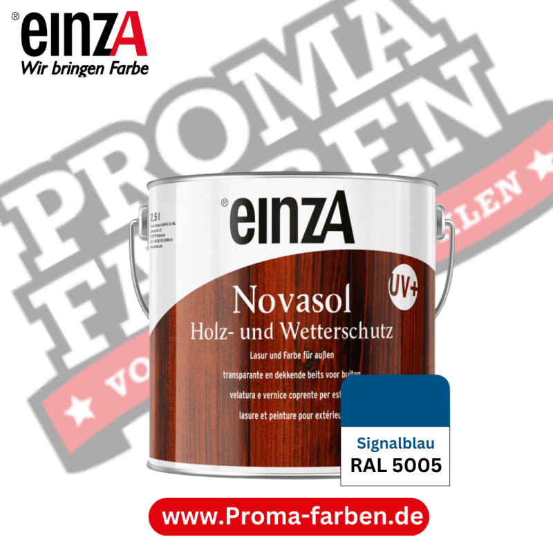 einzA Novasol HW Lasur (RAL 5005 Signalblau) Lasierender Wetterschutz für außen Kaufen bei Proma farben