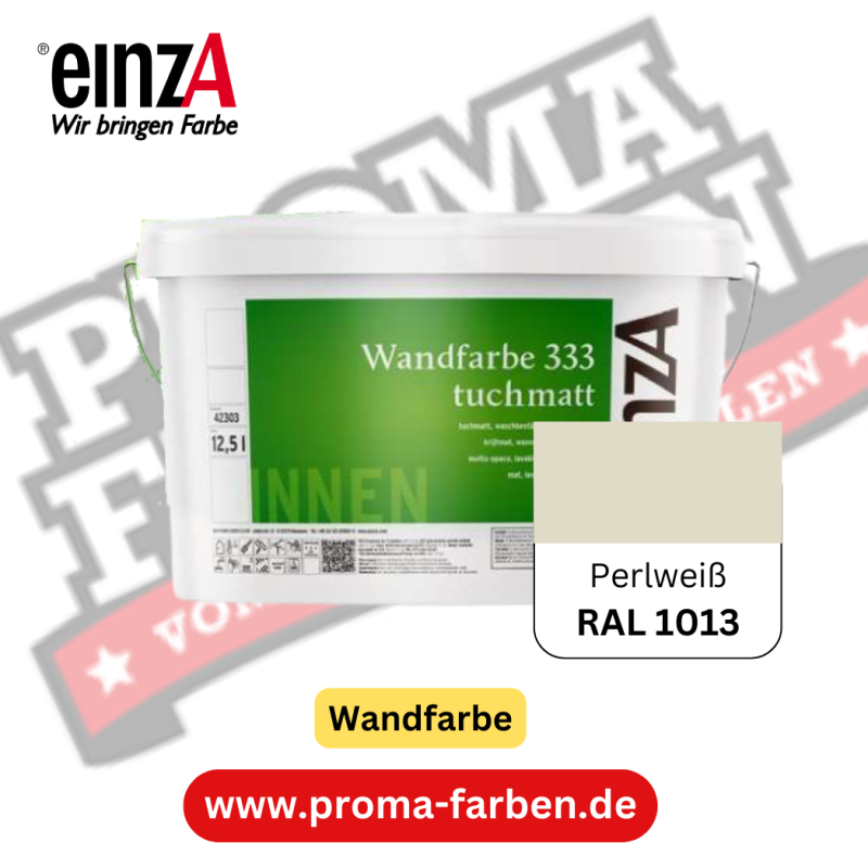 einzA Wandfarbe 333 RAL 1013 Perlweiß online bestellen bei ProMa Farben