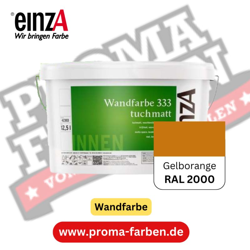 einzA Wandfarbe 333 RAL 2000 Gelborange online bestellen bei ProMa Farben