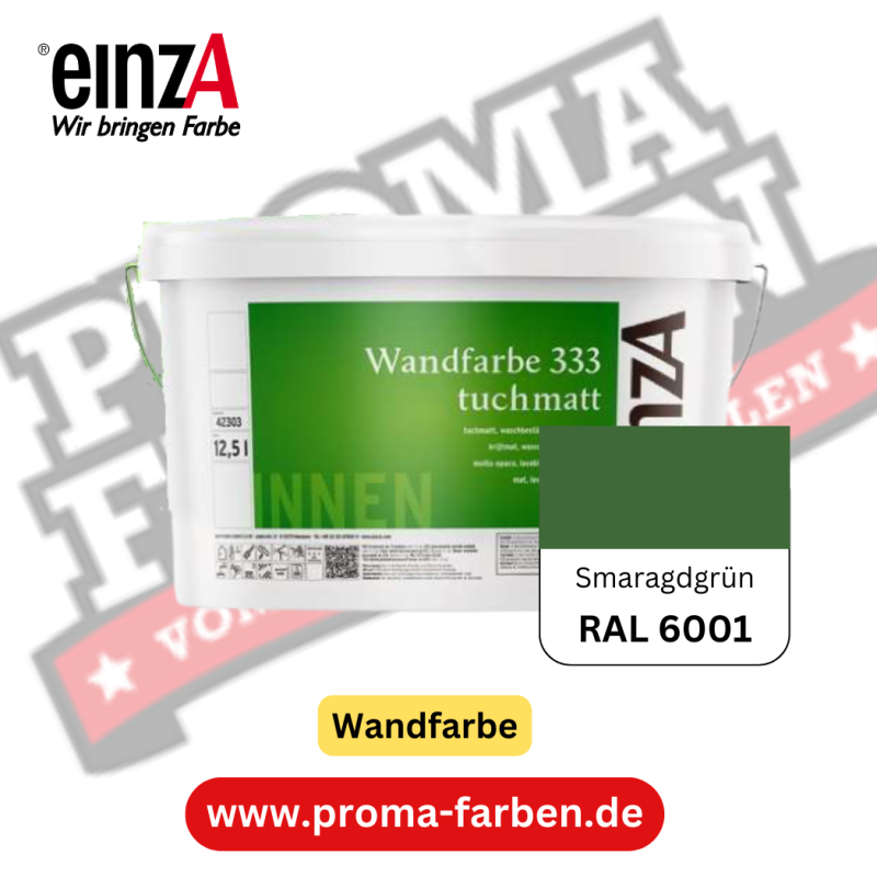 einzA Wandfarbe 333 RAL 6001 Smaragdgrün online bestellen bei ProMa Farben