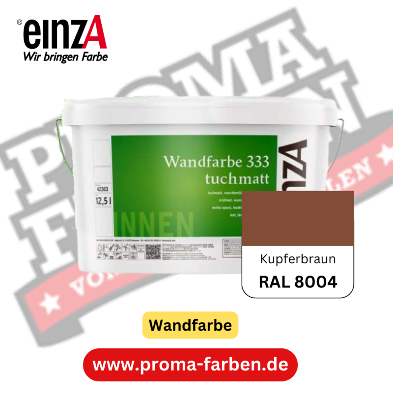 einzA Wandfarbe 333 RAL 8004 Kupferbraun