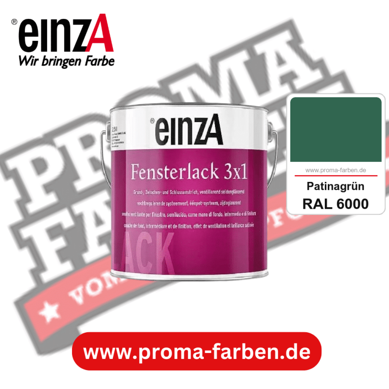 einzA Fensterlack 3x1 kaufen bei Proma Farben RAL 6000 Patinagrün