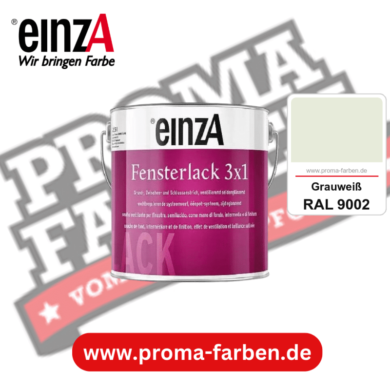 einzA Fensterlack 3x1 kaufen bei Proma Farben RAL 9002 Grauweiß