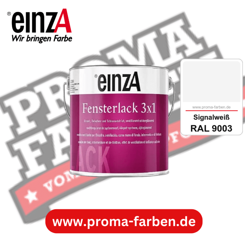 einzA Fensterlack 3x1 kaufen bei Proma Farben RAL 9003 Signalweiß