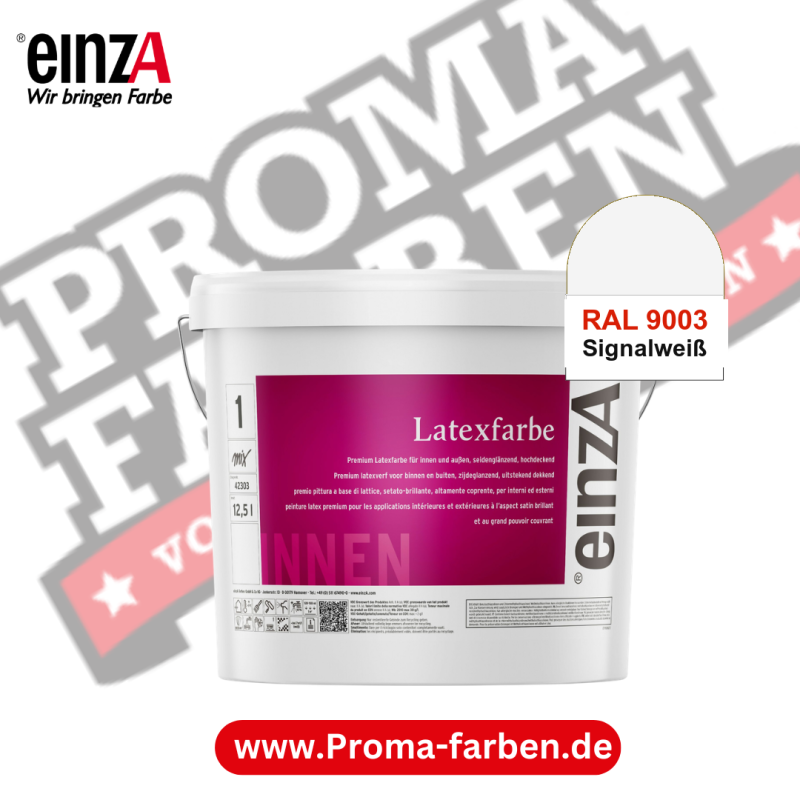 einzA Latexfarbe Premium kaufen bei Proma Farben RAL 9003 Signalweiß