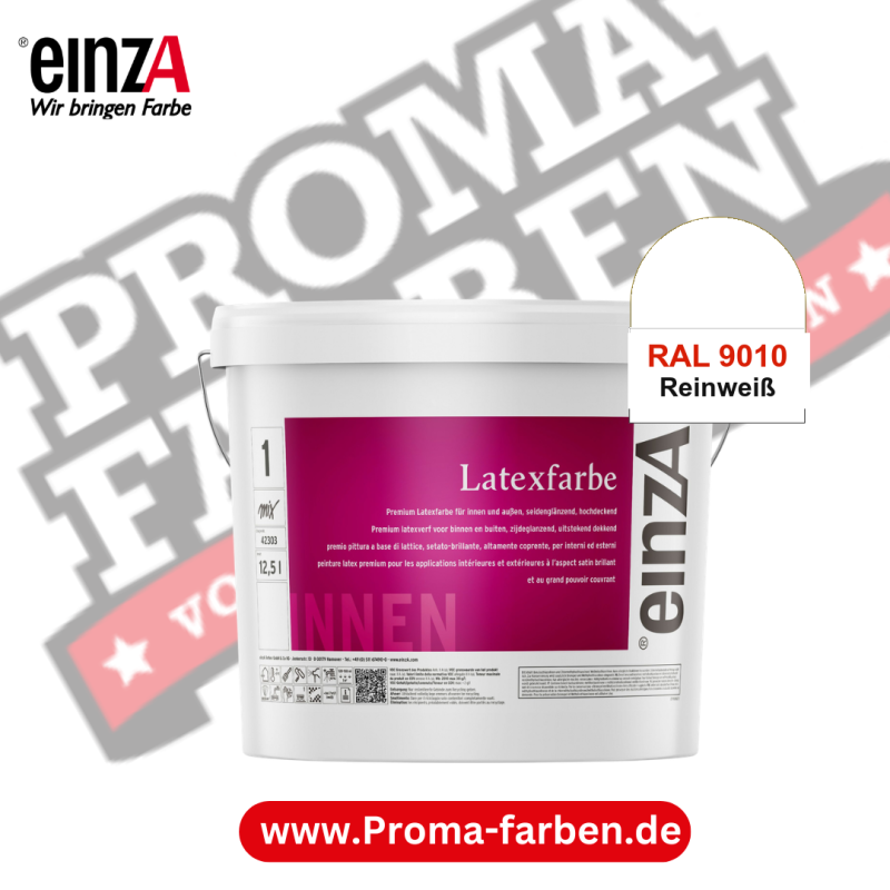 einzA Latexfarbe Premium kaufen bei Proma Farben RAL 9010 Reinweiß