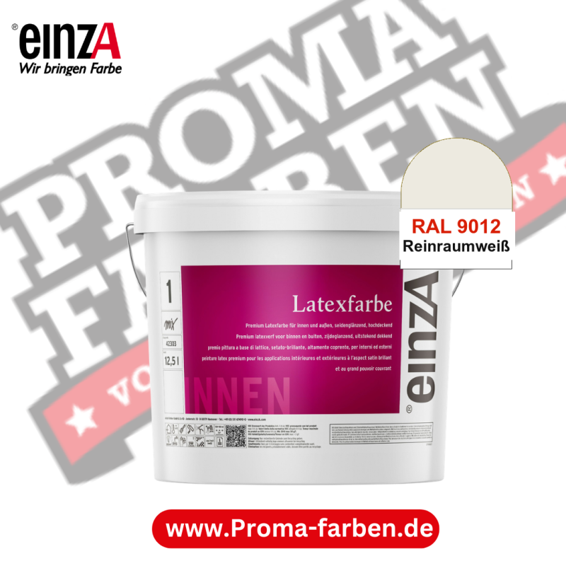 einzA Latexfarbe Premium kaufen bei Proma Farben RAL 9012 Reinraumweiß