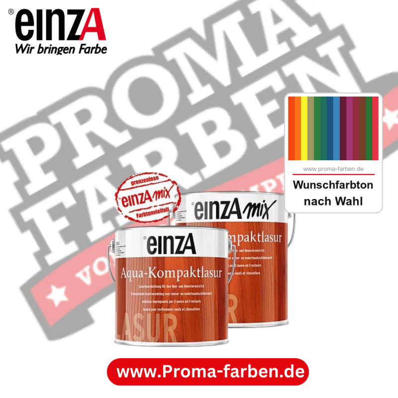 einzA Aqua-Kompaktlasur kaufen bei Proma Farben Wunschfarbton