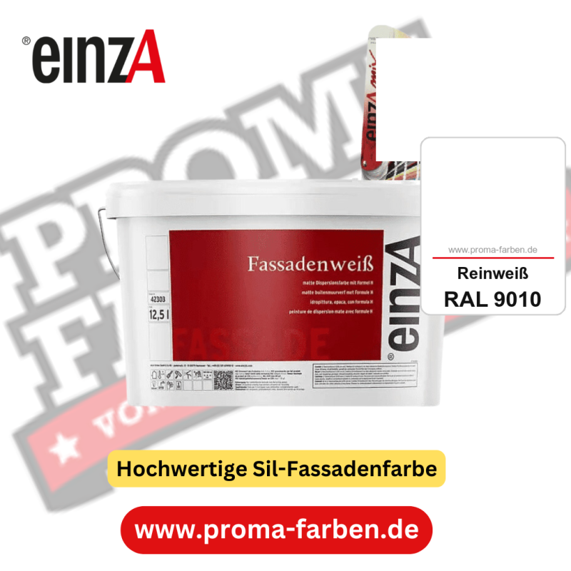 einzA Fassadenweiß kaufen bei Proma Farben RAL 9010 Reinweiß