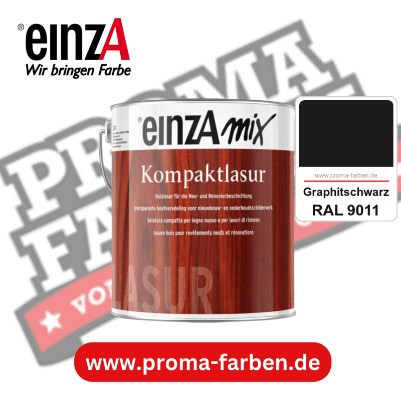 einzA Kompaktlasur kaufen bei Proma Farben RAL 9011 Graphitschwarz