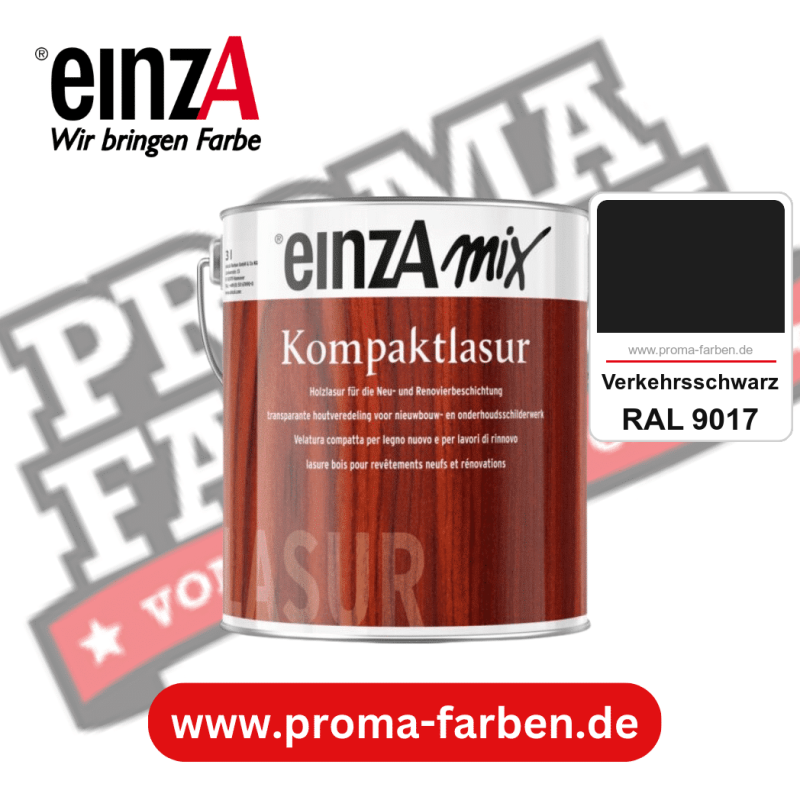 einzA Kompaktlasur kaufen bei Proma Farben RAL 9017 Verkehrsschwarz