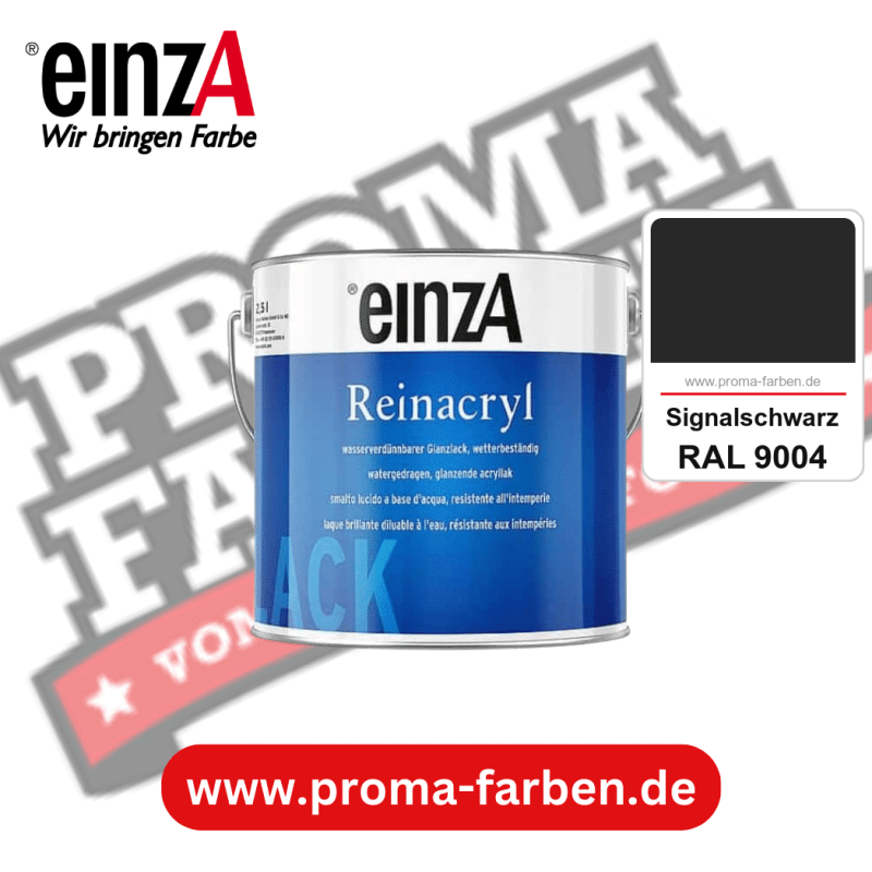 einzA Reinacryl Glanzlack kaufen bei Proma Farben RAL 9004 Signalschwarz