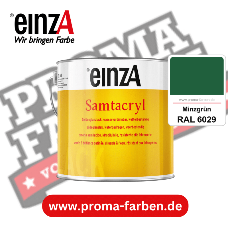 einzA Samtacryl kaufen bei Proma Farben RAL 6029 Minzgrün