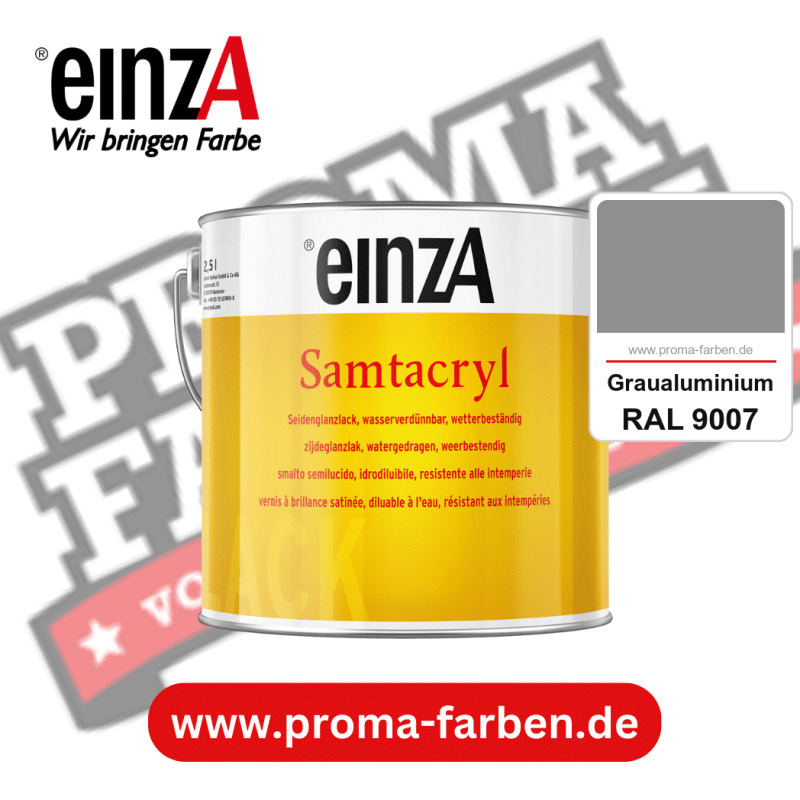 einzA Samtacryl kaufen bei Proma Farben RAL 9007 Graualuminium