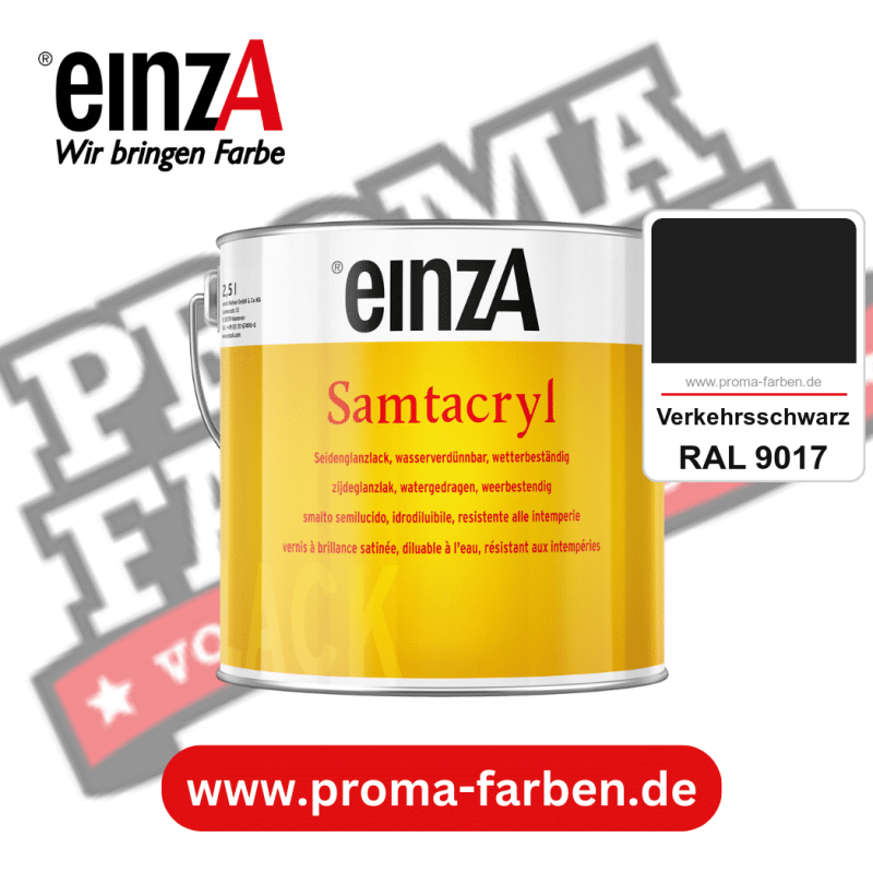 einzA Samtacryl kaufen bei Proma Farben RAL 9017 Verkehrsschwarz