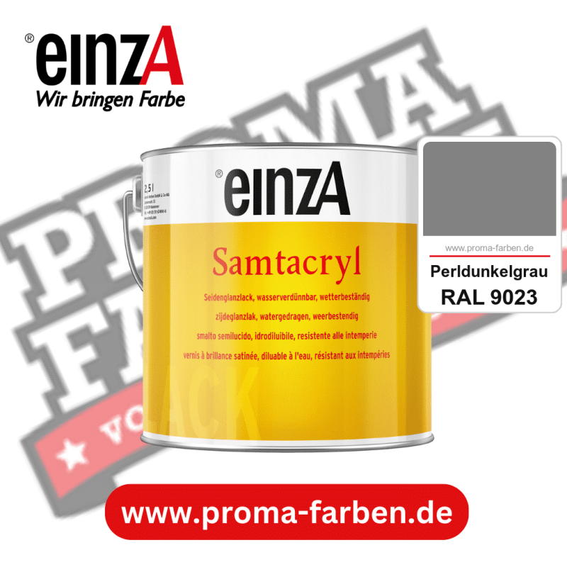 einzA Samtacryl kaufen bei Proma Farben RAL 9023 Perldunkelgrau