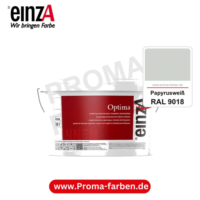 einzA Optima kaufen bei Proma Farben RAL 9018 Papyrusweiß