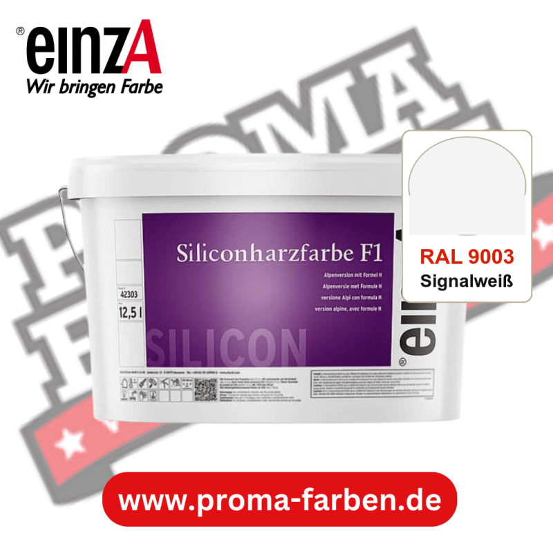 einzA Siliconharzfarbe F1 kaufen bei Proma Farben RAL 9003 Signalweiß