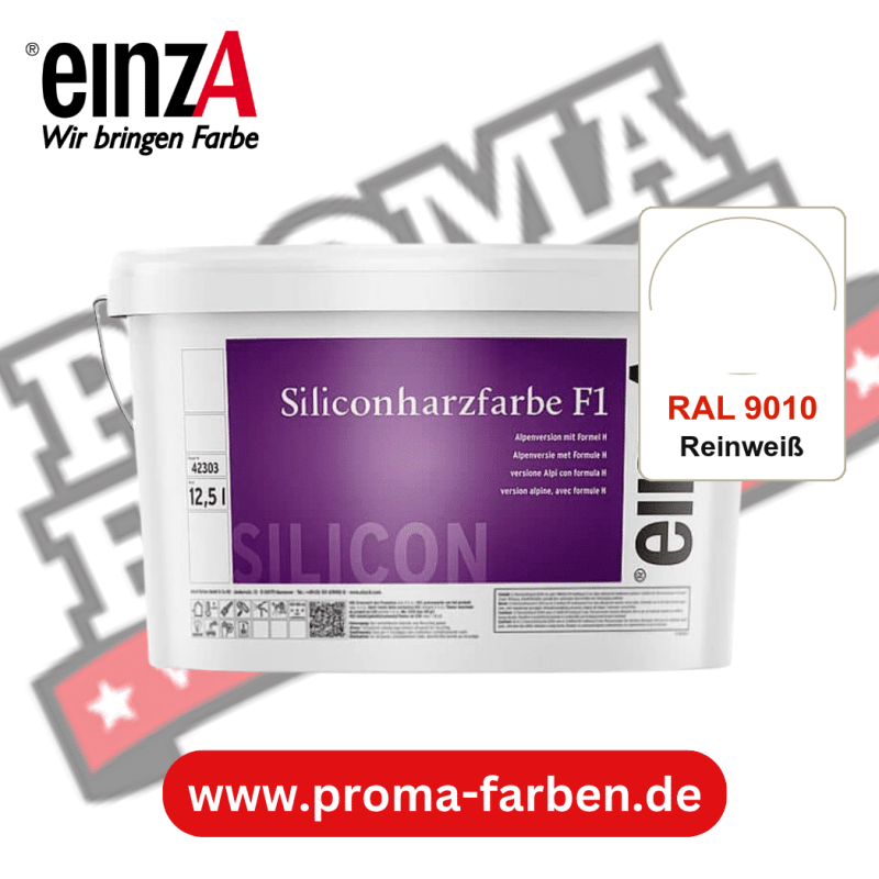 einzA Siliconharzfarbe F1 kaufen bei Proma Farben RAL 9010 Reinweiß