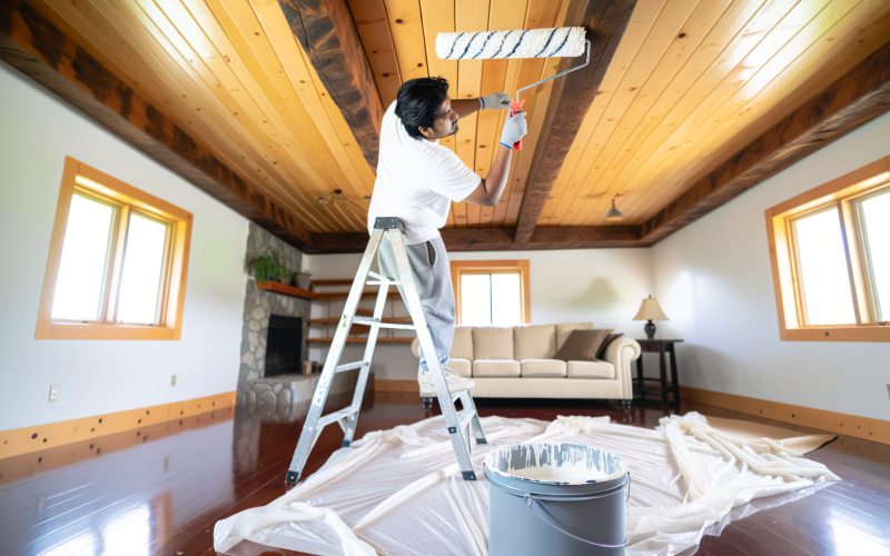 Holzdecke streichen ohne Abschleifen – ProMa Farben Hamburg