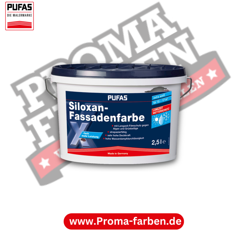 Pufas Siloxan-Fassadenfarbe kaufen bei Proma Farben
