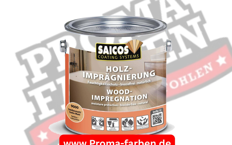 Saicos Holz-Imprägnierung biozidfrei - Seidenmatt Farblos (9000) kaufen bei ProMa Farben