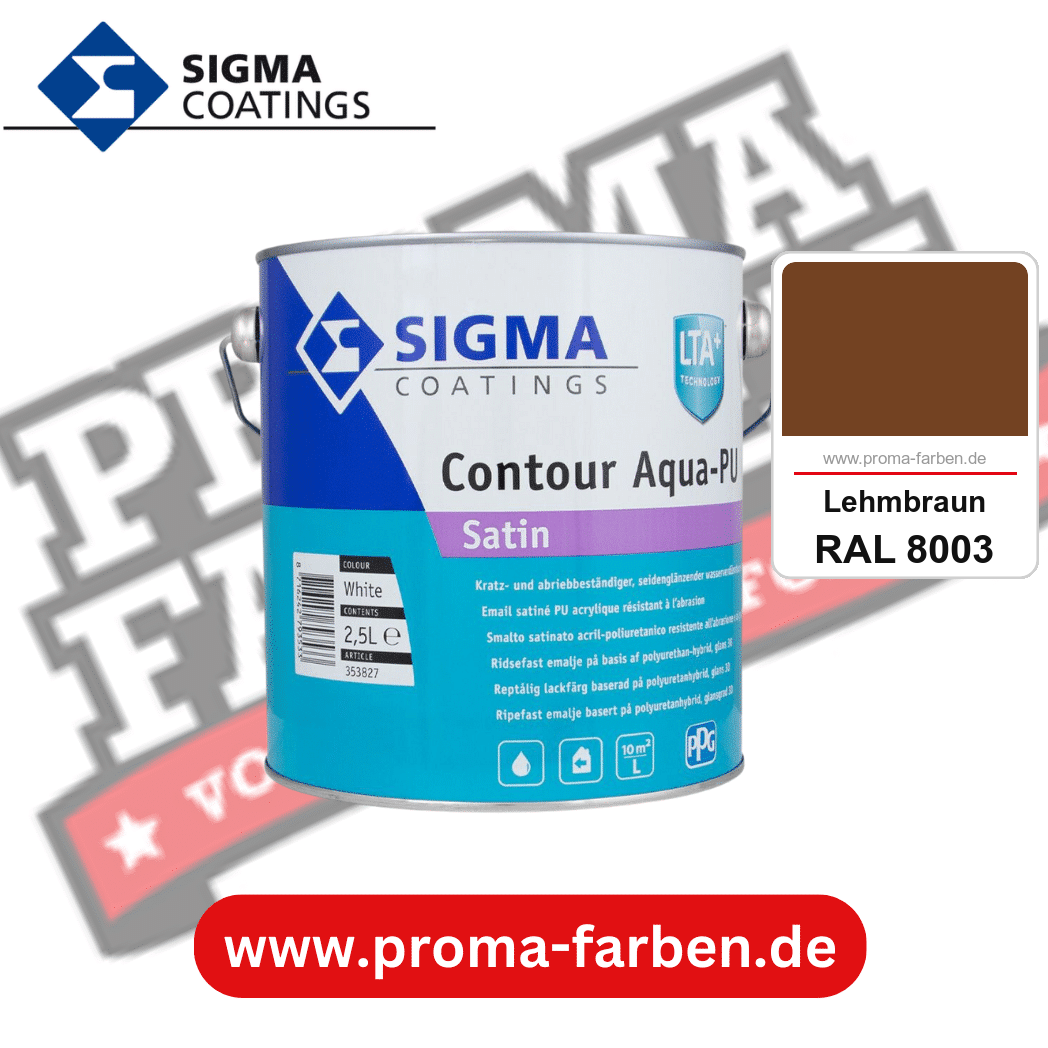 SIGMA Contour Aqua-PU Gloss kaufen bei Proma Farben RAL 8003 Lehmbraun