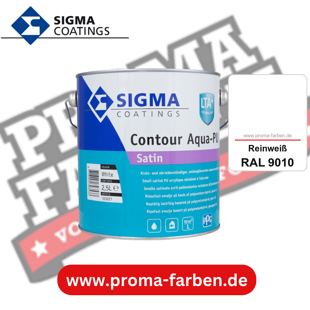 SIGMA Contour Aqua-PU Gloss kaufen bei Proma Farben RAL 9010 Reinweiß