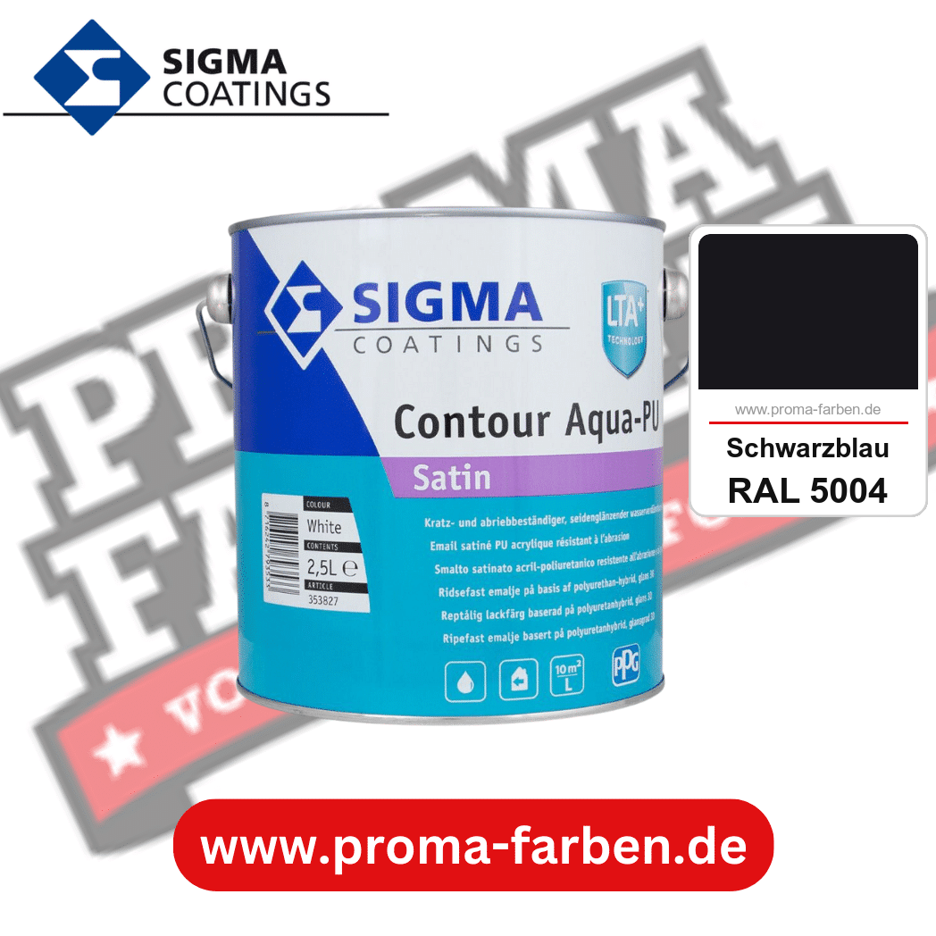 SIGMA Contour Aqua-PU Spray Primer kaufen bei Proma Farben RAL 5004 Schwarzblau