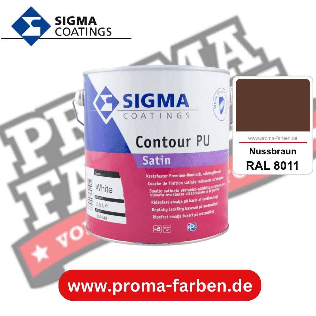 SIGMA Contour Protect PU Satin kaufen bei Proma Farben RAL 8011 Nussbraun