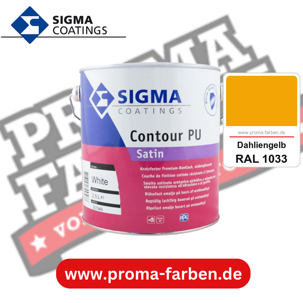SIGMA Contour PU Matt kaufen bei Proma Farben RAL 1033 Dahliengelb