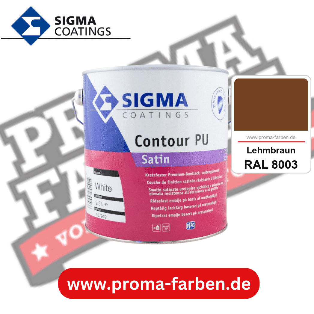 SIGMA Contour PU Matt kaufen bei Proma Farben RAL 8003 Lehmbraun