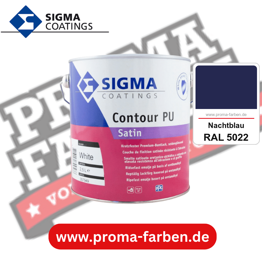 SIGMA Contour PU Satin kaufen bei Proma Farben RAL 5022 Nachtblau