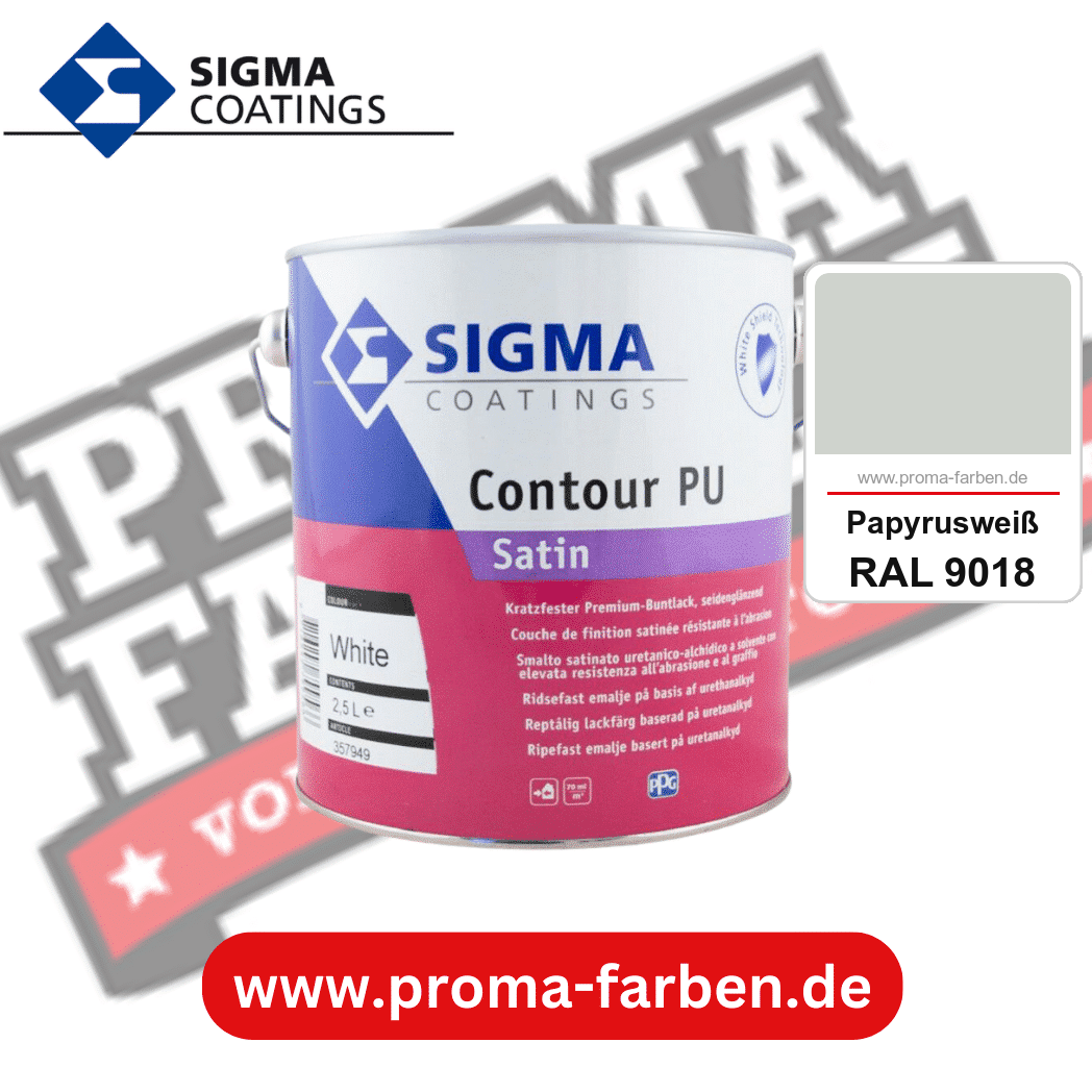 SIGMA Contour PU Satin kaufen bei Proma Farben RAL 9018 Papyrusweiß