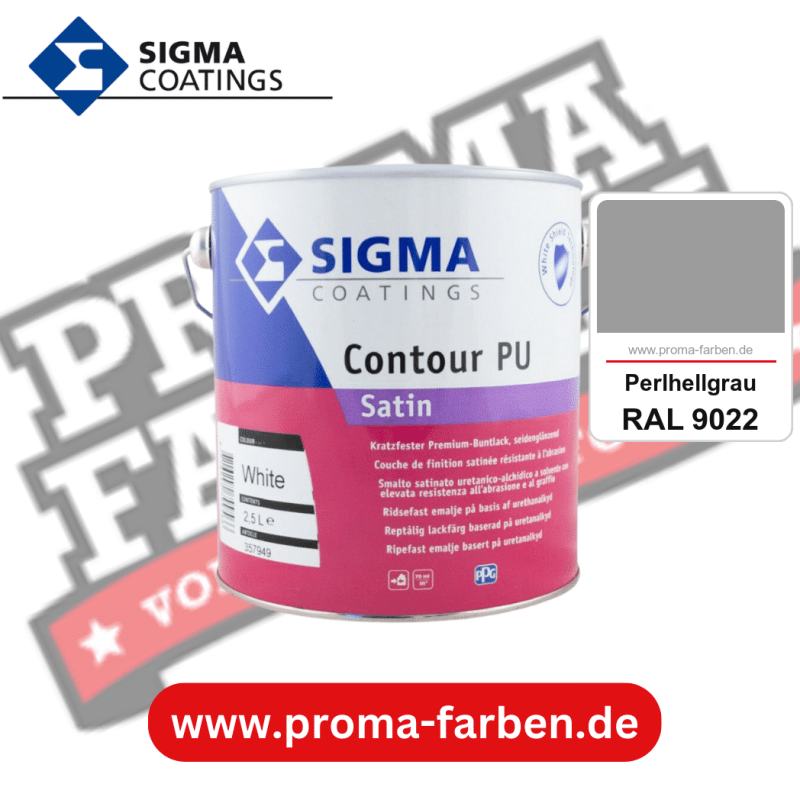 SIGMA Contour PU Satin kaufen bei Proma Farben RAL 9022 Perlhellgrau