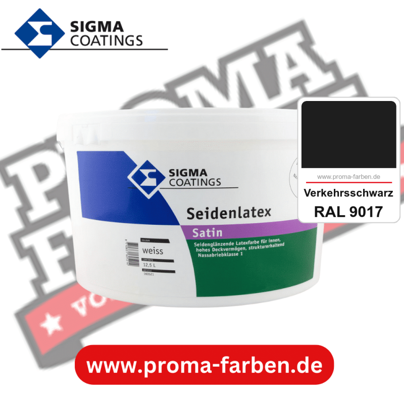 SIGMA Mattlatex kaufen bei Proma Farben RAL 9017 Verkehrsschwarz