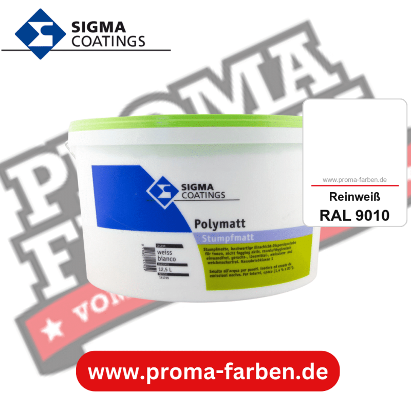 SIGMA Polymatt kaufen bei Proma Farben RAL 9010 Reinweiß