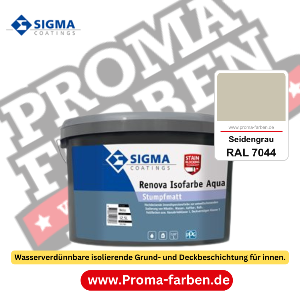 SIGMA Renova Isofarbe Aqua kaufen bei Proma Farben RAL 7044 Seidengrau