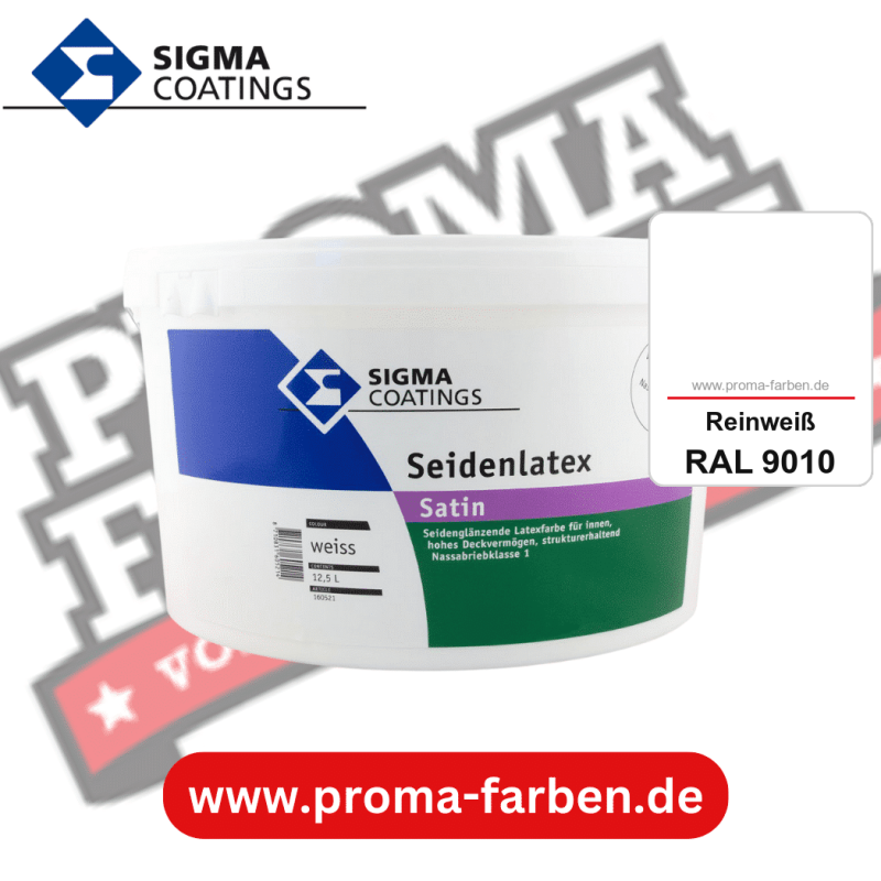 SIGMA Seidenlatex kaufen bei Proma Farben RAL 9010 Reinweiß