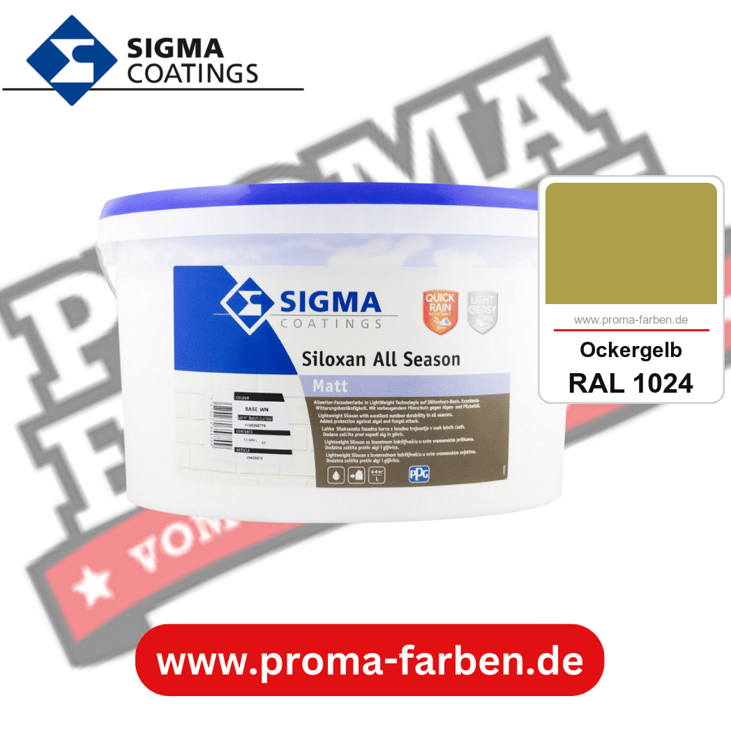 SIGMA Siloxan All Season kaufen bei Proma Farben RAL 1024 Ockergelb