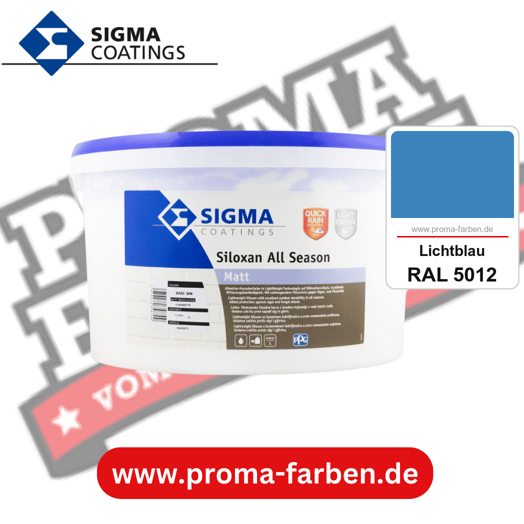 SIGMA Siloxan All Season kaufen bei Proma Farben RAL 5012 Lichtblau