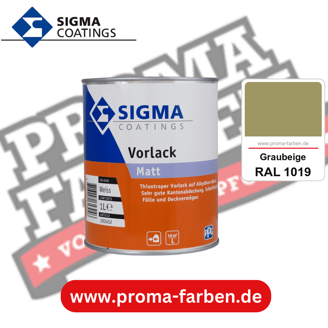 SIGMA Vorlack Aqua kaufen bei Proma Farben RAL 1019 Graubeige