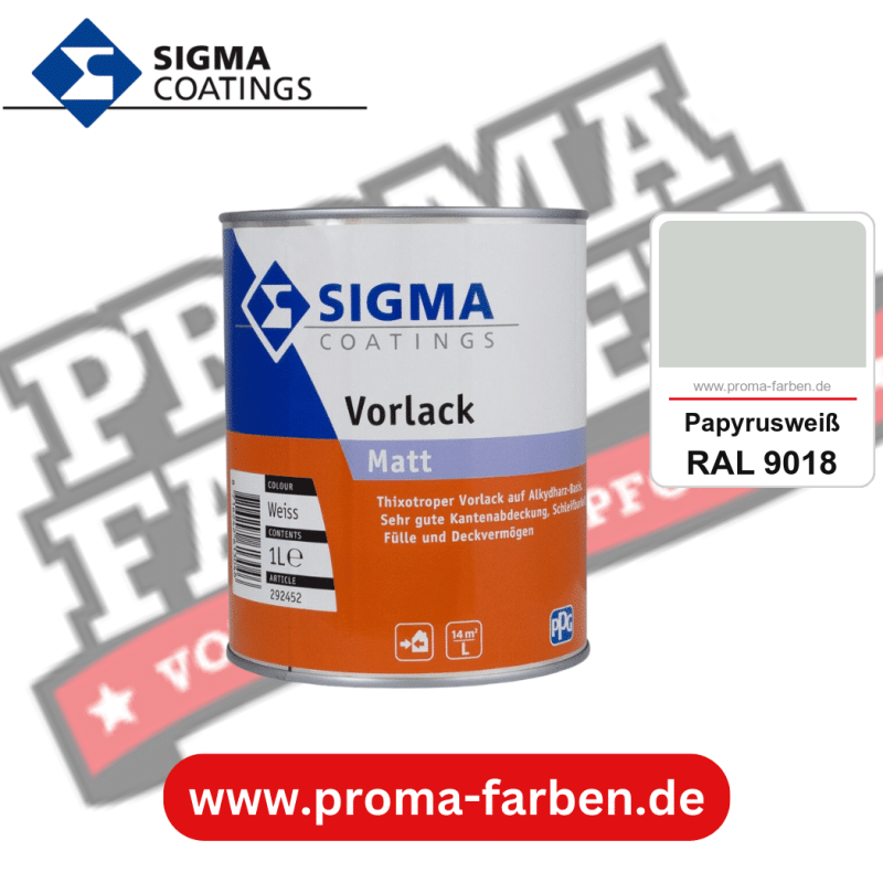 SIGMA Vorlack Aqua kaufen bei Proma Farben RAL 9018 Papyrusweiß