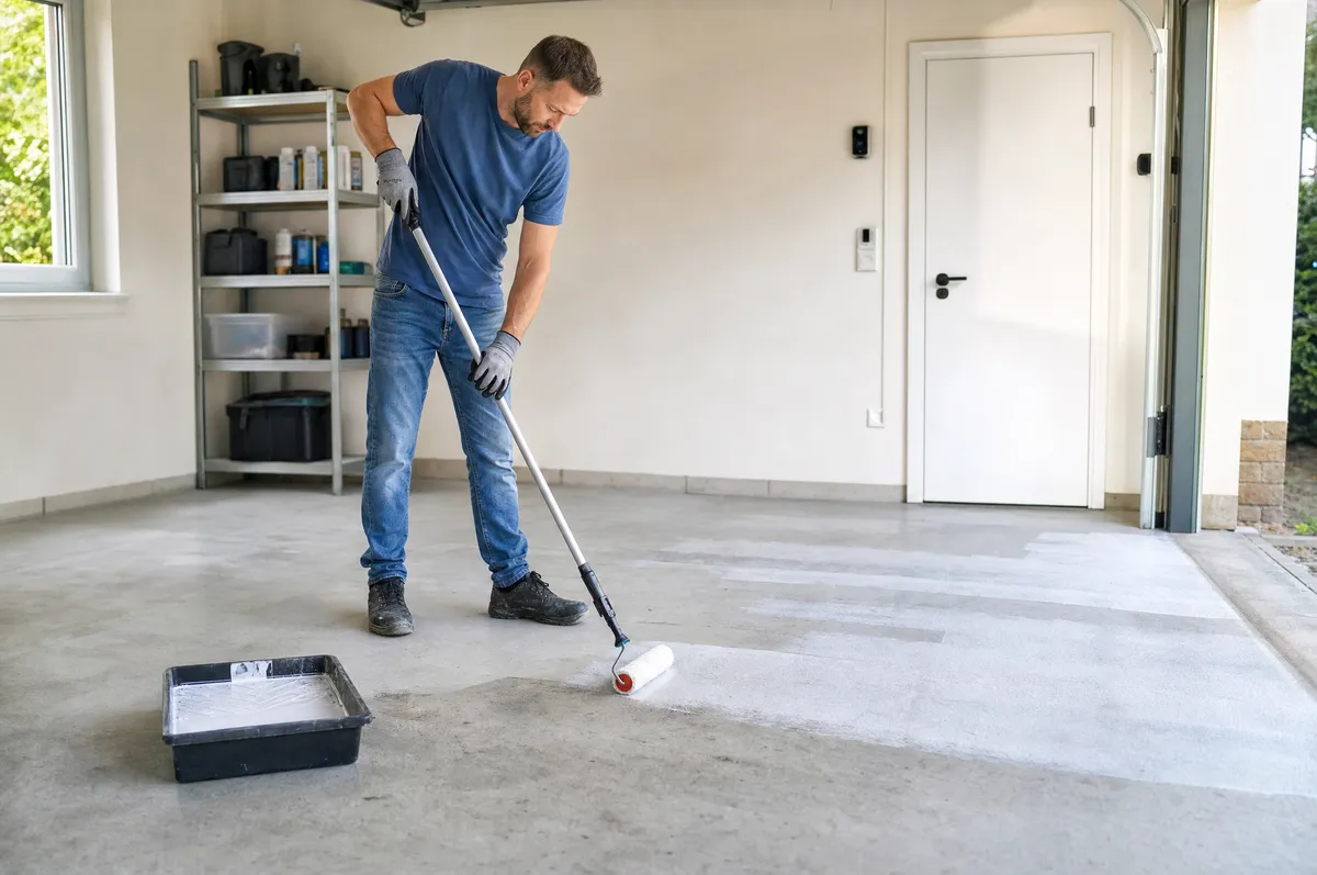 Betonfarbe – Schritt 2: Boden grundieren | Anleitung Proma Farben