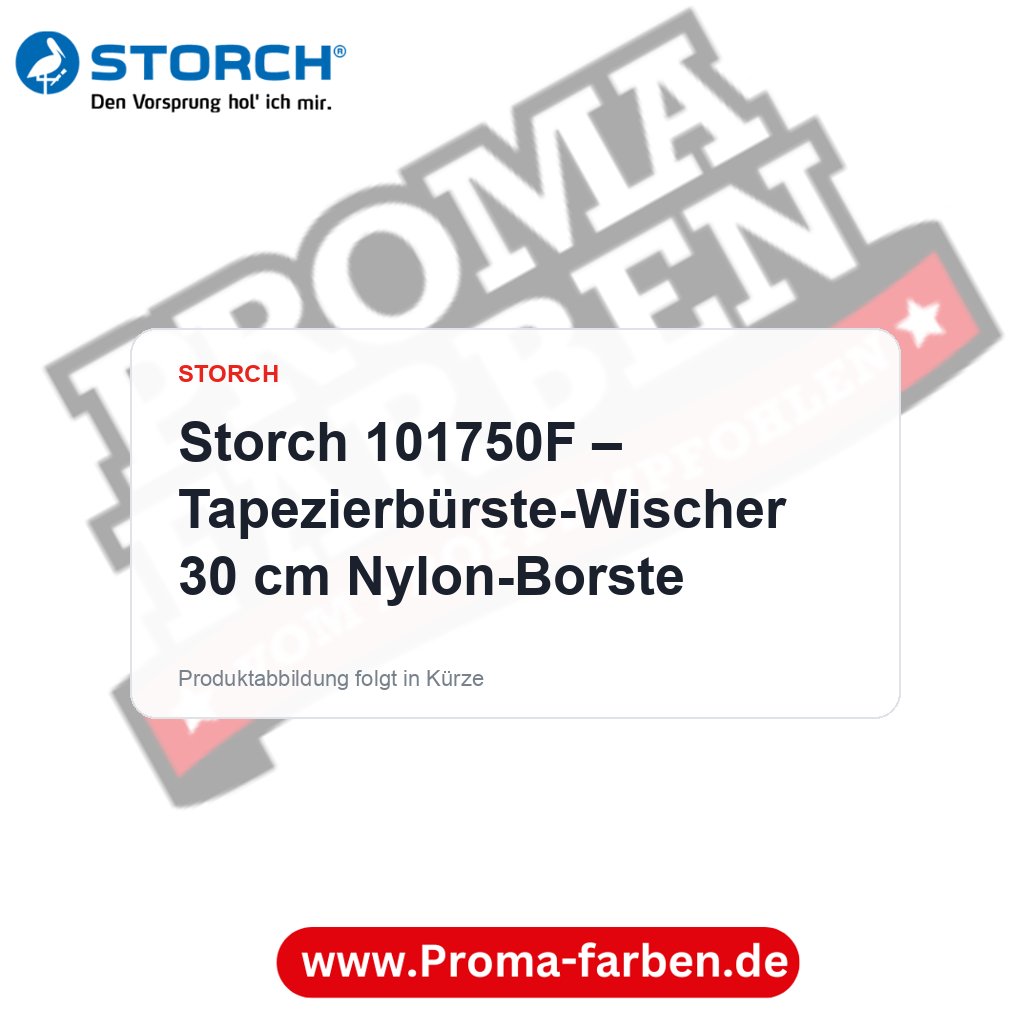Storch 101750F – Tapezierbürste-Wischer 30 cm Nylon-Borste – Proma Farben