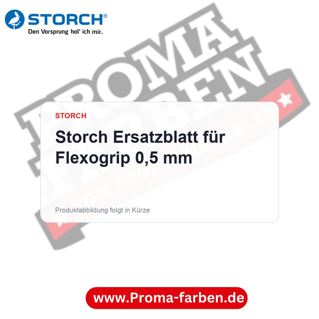 Storch Ersatzblatt für Flexogrip 0,5 mm – Proma Farben