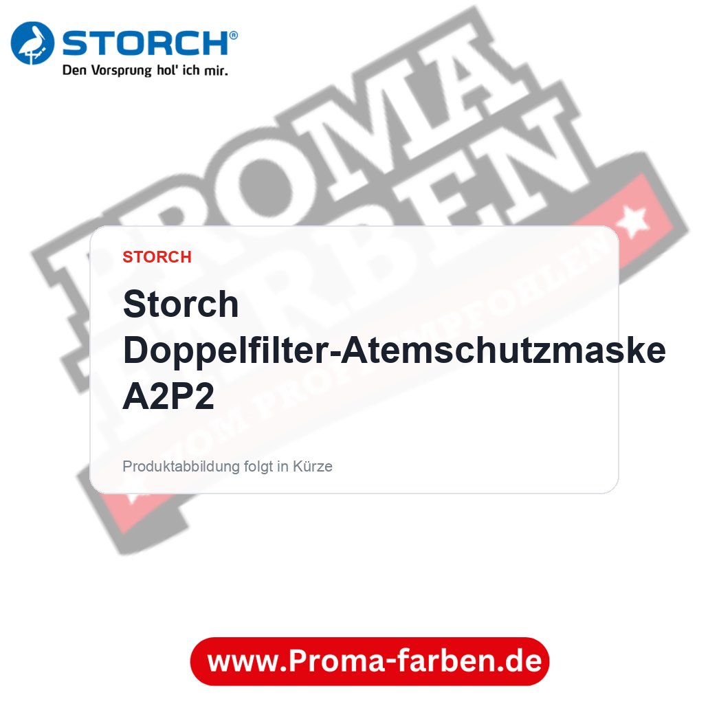 Storch Doppelfilter-Atemschutzmaske A2P2 – Proma Farben