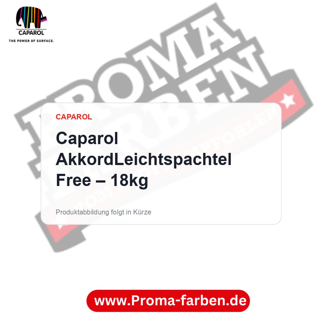 Caparol AkkordLeichtspachtel Free – 18kg – Proma Farben