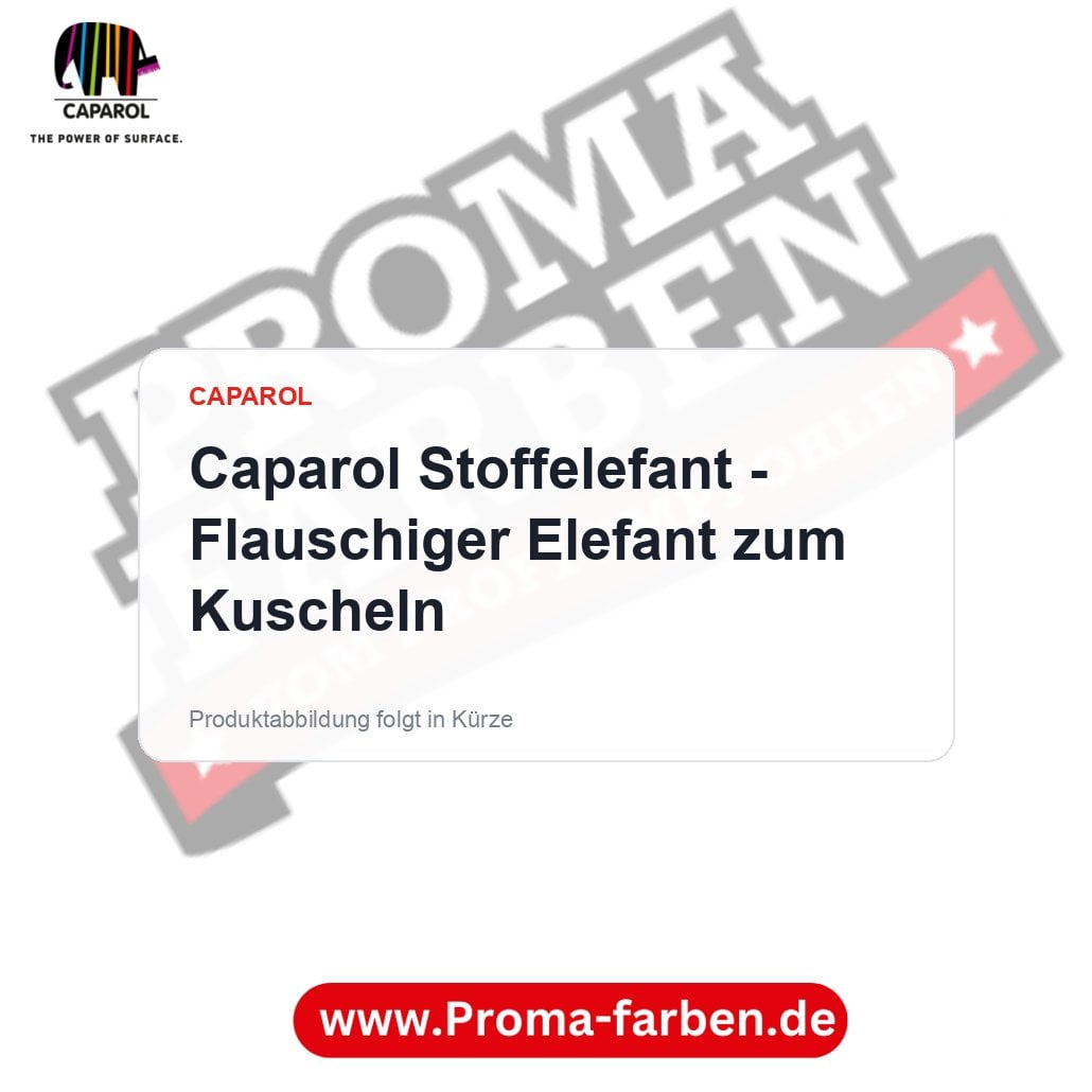 Caparol Stoffelefant – Flauschiger Elefant zum Kuscheln – Proma Farben