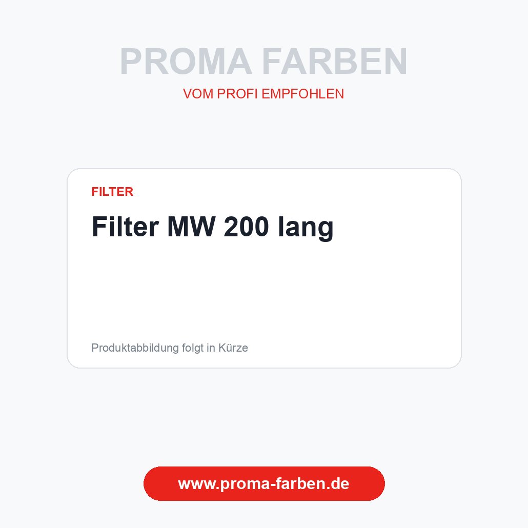 Filter MW 200 lang – Proma Farben